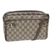 Pre-owned Leather shoulder-bags Gucci Vintage , Beige , Dames