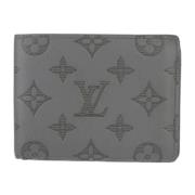 Pre-owned Leather wallets Louis Vuitton Vintage , Gray , Heren