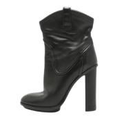 Pre-owned Leather boots Gucci Vintage , Black , Dames