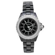 Pre-owned Stainless Steel watches Chanel Vintage , Black , Dames