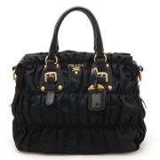 Pre-owned Leather totes Prada Vintage , Black , Dames