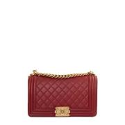 Pre-owned Leather chanel-bags Chanel Vintage , Red , Dames