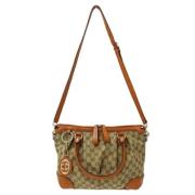 Pre-owned Canvas gucci-bags Gucci Vintage , Beige , Dames