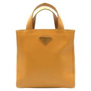 Pre-owned Leather totes Prada Vintage , Yellow , Dames