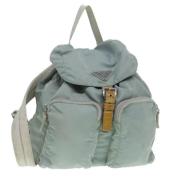 Pre-owned Nylon backpacks Prada Vintage , Blue , Dames