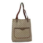 Pre-owned Leather totes Gucci Vintage , Beige , Dames