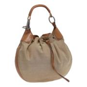 Pre-owned Canvas shoulder-bags Gucci Vintage , Beige , Dames