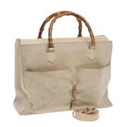 Pre-owned Suede gucci-bags Gucci Vintage , Beige , Dames