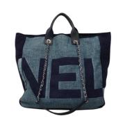 Pre-owned Canvas chanel-bags Chanel Vintage , Blue , Dames