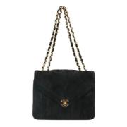 Pre-owned Velvet chanel-bags Chanel Vintage , Black , Dames