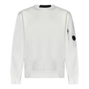 Witte Sweater met Logodetail C.p. Company , White , Heren