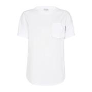 Stijlvol T-shirt voor vrouwen Brunello Cucinelli , White , Dames