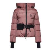 Roze Gewatteerde Donsjas met Riem Moncler , Pink , Dames