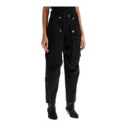 Cargo Jannick Denim Broek Isabel Marant Étoile , Black , Dames