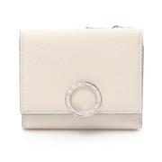 Pre-owned Leather wallets Bvlgari Vintage , White , Dames