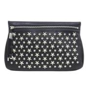 Pre-owned Leather clutches Jimmy Choo Pre-owned , Black , Dames