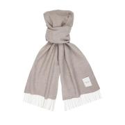 Lamswol Taupe Shawl Sjaal Profuomo , Beige , Heren