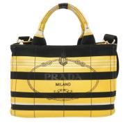 Pre-owned Canvas prada-bags Prada Vintage , Yellow , Dames