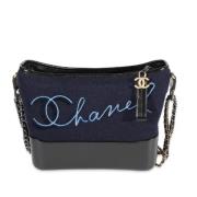 Pre-owned Leather chanel-bags Chanel Vintage , Blue , Dames