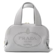 Pre-owned Leather handbags Prada Vintage , Gray , Dames