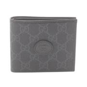 Pre-owned Leather wallets Gucci Vintage , Black , Dames