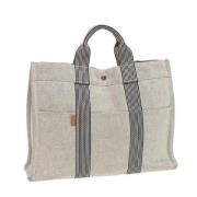 Pre-owned Canvas handbags Hermès Vintage , Gray , Dames