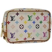 Pre-owned Canvas pouches Louis Vuitton Vintage , White , Dames