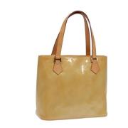 Pre-owned Leather totes Louis Vuitton Vintage , Beige , Dames