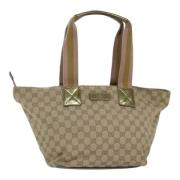 Pre-owned Canvas gucci-bags Gucci Vintage , Beige , Dames