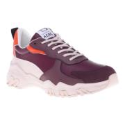 Trainers in burgundy eco-leather Baldinini , Multicolor , Dames