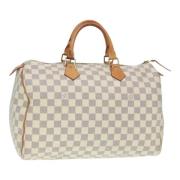 Pre-owned Canvas handbags Louis Vuitton Vintage , White , Dames