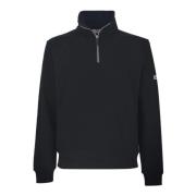 Half-Zip Katoenen Sweatshirt met Logo Gcds , Black , Heren