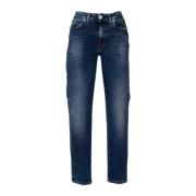 Donkere Denim Slim Fit Comfort Broek Nine In The Morning , Blue , Dame...