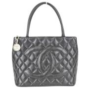 Pre-owned Leather chanel-bags Chanel Vintage , Black , Dames