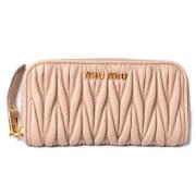 Pre-owned Leather key-holders Miu Miu Pre-owned , Pink , Dames