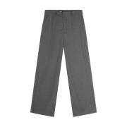 Wijde Dames Geweven Broek Alix The Label , Gray , Dames