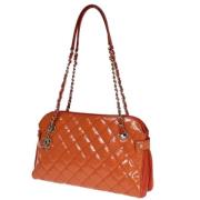 Pre-owned Leather chanel-bags Chanel Vintage , Orange , Dames