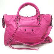 Pre-owned Leather balenciaga-bags Balenciaga Vintage , Pink , Dames