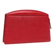 Pre-owned Leather clutches Louis Vuitton Vintage , Red , Dames