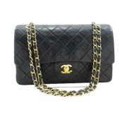 Pre-owned Leather chanel-bags Chanel Vintage , Black , Dames