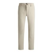 Beige Chino Broek Elastisch Slim Fit Hugo Boss , Beige , Heren