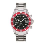 Herenhorloge Diver Chrono Automatisch in Zwart-Rood 17571.6136 Revue T...