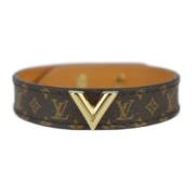 Pre-owned Leather bracelets Louis Vuitton Vintage , Brown , Dames