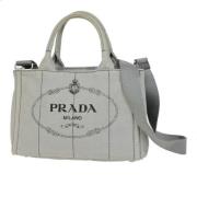 Pre-owned Canvas prada-bags Prada Vintage , Gray , Dames