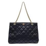 Pre-owned Leather chanel-bags Chanel Vintage , Black , Dames