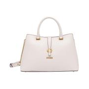 Witte Schoudertas met Gouden Details Guess , White , Dames