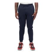 Blauwe Sweatpants met Zijlogo Zakken Emporio Armani , Blue , Heren