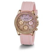 Sparkelende Roze Multifunctionele Horloge Guess , Yellow , Dames