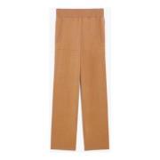 Lichtbruine wol en kasjmier broek Max Mara , Brown , Dames