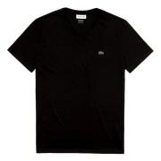 Th6710 t -shirt Lacoste , Black , Heren